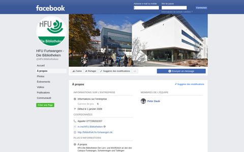 HFU Furtwangen - Die Bibliotheken - About | Facebook