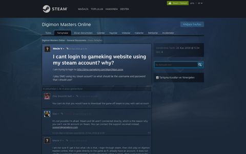 I cant login to gameking website using my steam account ...