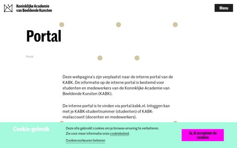 Portal | KABK - Koninklijke Academie van Beeldende Kunsten