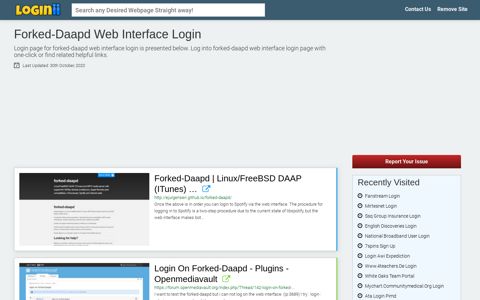 Forked-daapd Web Interface Login - Loginii.com