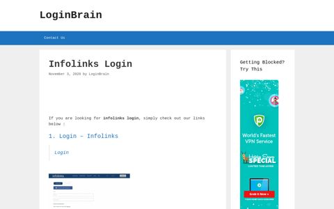 Infolinks - Login - Infolinks - LoginBrain