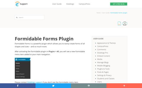 Formidable Forms plugin – Edublogs Help and Support