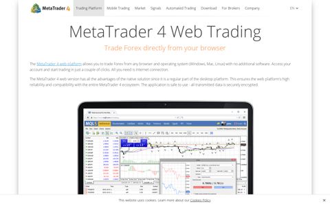 Forex Web Trading in MetaTrader 4