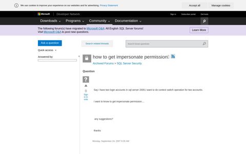 how to get impersonate permission？ - MSDN - Microsoft