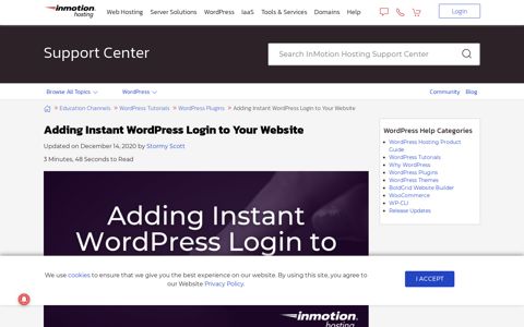 Adding Instant WordPress Login to Your Website 2020