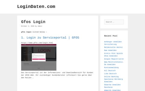 Gfos - Login Zu Serviceportal | Gfos - LoginDaten.com
