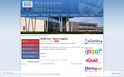 GCSE Pod – How to register | Home