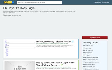 Eh Player Pathway Login - Loginii.com