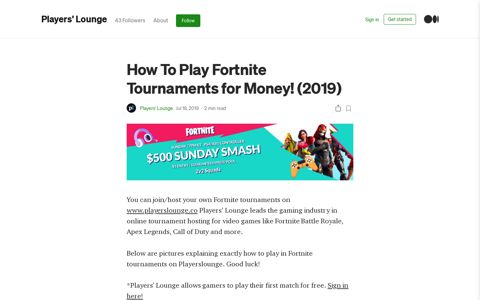 How To Play Fortnite Tournaments for Money! (2019) | by ...