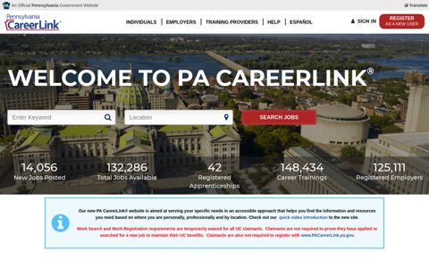 PA CareerLink - WELCOME TO PA CAREERLINK - PA.gov