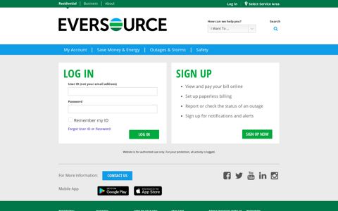 Log In - Eversource