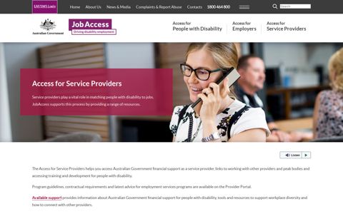Access for Service Providers | Job Access