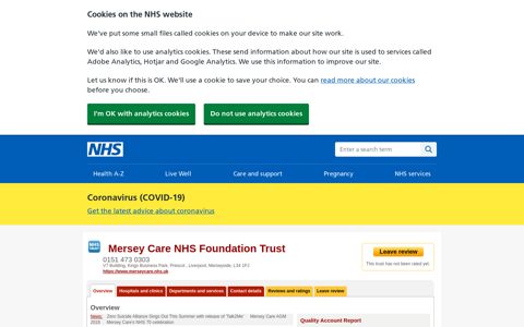 Overview - Mersey Care NHS Foundation Trust - NHS