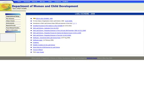 ladli scheme - 2008 - Dept. of Women & Child Development: