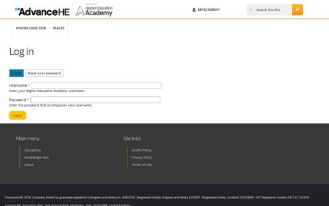 Log in | Higher Education Academy - Advance HE