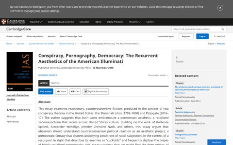 Conspiracy, Pornography, Democracy: The Recurrent ...