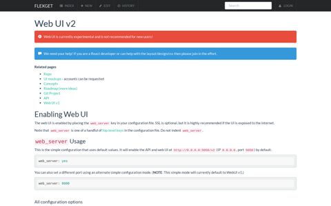 Web UI v2 - FlexGet