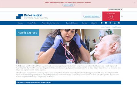 Health Express: Morton Hospital | A Steward Family Hospital ...