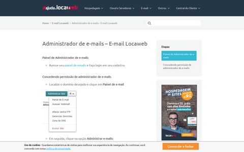 Administrador de e-mails - E-mail Locaweb - Ajuda Locaweb