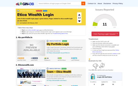 Etica Wealth Login - A database full of login pages from all ...