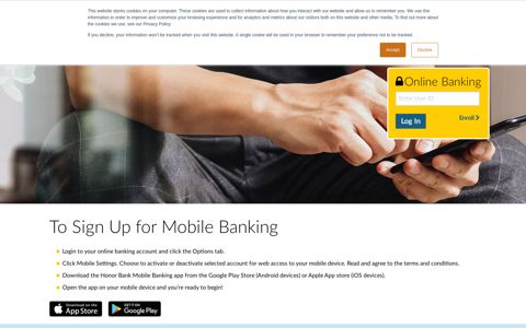 Sign Up for Mobile Banking | Online Banking | Honor Bank