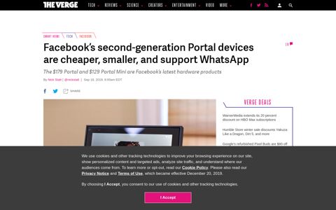 Facebook's new Portal devices are cheaper, smaller, and ...