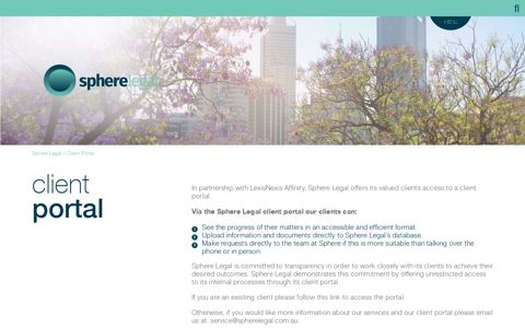Client Portal - Sphere Legal