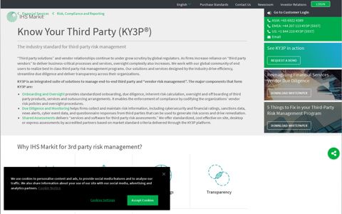 Know Your Third Party (KY3P®) - IHS Markit