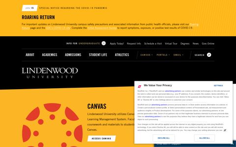 Canvas Access | Online Programs | Lindenwood University