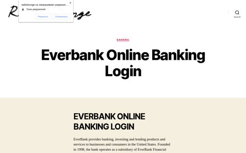Everbank Online Banking Login – Radio Lounge