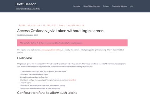 Access Grafana v5 via token without login screen – Brett Beeson