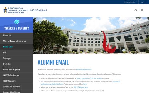Alumni Email | Services & Benefits - HKUST Alumni - The ...