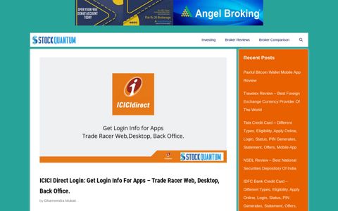 ICICI Direct Login - 2020 Mobile App And Web Login Process