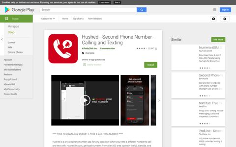 Hushed - Second Phone Number - Calling and Texting - Apps ...