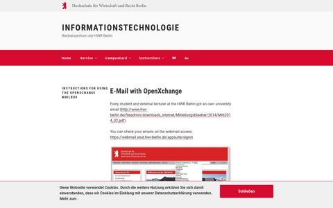 E-Mail with OpenXchange - Informationstechnologie - HWR ...