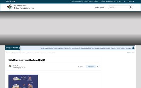 EVM Management System (EMS) - Election Commission of India