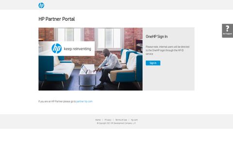OneHP Login - HP Partner Portal