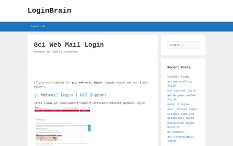 Gci Web Mail Webmail Login | Gci Support - LoginBrain