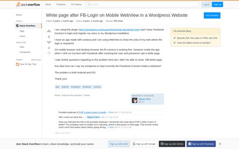 White page after FB-Login on Mobile WebView in a ...