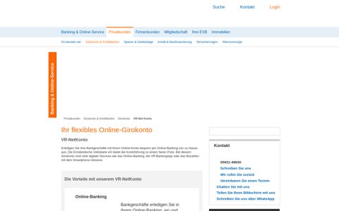 Emsländische Volksbank eG VR-Net Konto