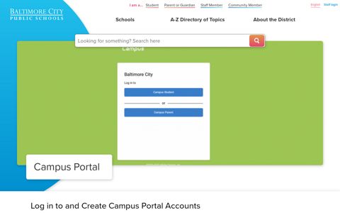 Campus Portal | Baltimore City Public Schools