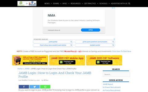 JAMB Login | How to Login and Check Your JAMB Profile