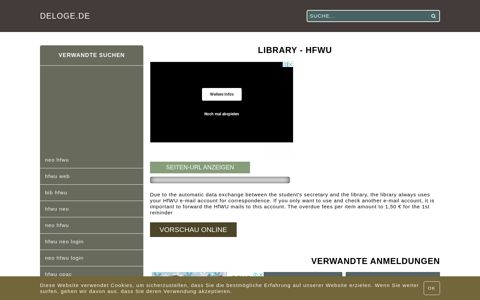 Library - HfWU - Allgemeine Informationen zum Login