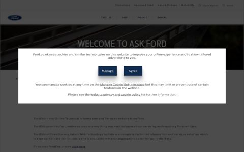 Ford ETIS - FAQS | Ford UK