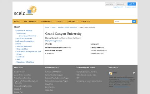 Grand Canyon University | SCELC