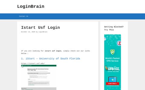 istart usf login - LoginBrain