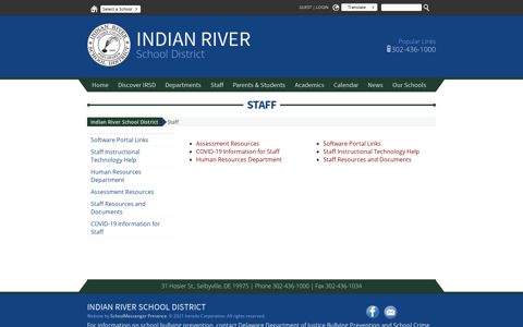Staff - Indian River School District