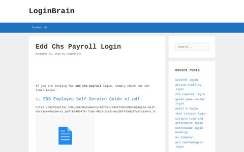 edd chs payroll login - LoginBrain