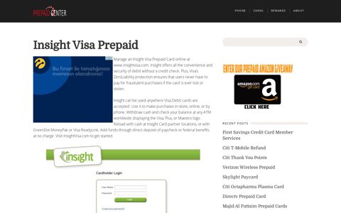Insight Visa Prepaid - Prepaid Center