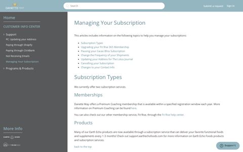 Managing Your Subscription – Danette May Support Team